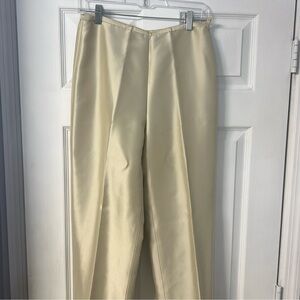Ann Taylor Cream Straight Leg Pants